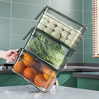 MAIKEJU 麦客居 冰箱保鲜食品级收纳盒冷冻保鲜盒密封整理鸡蛋蔬菜盒厨房专用神器 （7047大号）
