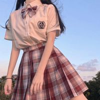 温柔一刀jk制服格裙套装全套夏季原创少女裙子短裙百褶裙春夏