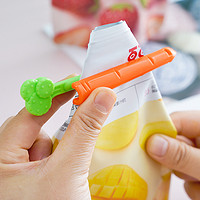 创意可爱胡萝卜密封夹冰箱磁贴厨房食品零食袋封口夹夹子 便携式（底部磁性）封口机（白色1个）