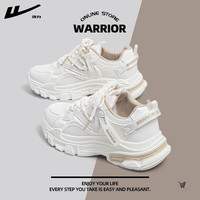 WARRIOR 回力 老爹鞋女鞋2023鞋子女士春秋季百搭网面透气厚底休闲运动鞋女 米卡 38