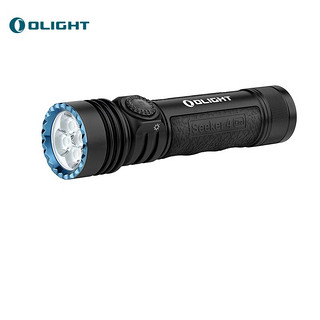 OLIGHT 傲雷 探索家Seeker 4 Pro强光手电筒 户外充电长续航便携磁吸 哑黑色（中白） 2A充电线不含电源