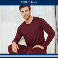 nautica/诺帝卡underwear男士莱卡棉毛柔软保暖秋衣秋裤套装50357