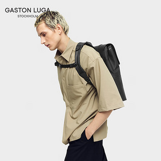 Gaston Luga 简约双肩包男16英寸大容量电脑包男潮大学生书包情人节礼物典雅黑