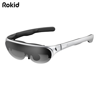  Air+Station+Hub 乐奇 Rokid智能AR眼镜套装 直连ROG掌机 便携高清3D巨幕游戏观影 银色