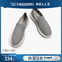 BeLLE 百丽 男士户外一脚蹬布鞋男鞋秋新商场同款时尚透气休闲鞋7SA01CM2