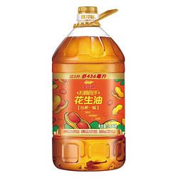 金龙鱼 不油腻轻年花生油5.436L/桶 加量实惠大包装食用油