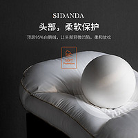 SIDANDA 诗丹娜 100支全棉抗菌分区护颈羽绒枕 通用款