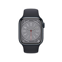 抖音超值购：Apple 苹果 Watch Series 8 GPS款 智能手表 41mm 午夜色铝金属表壳 午夜色硅胶表带（GPS、血氧、ECG）