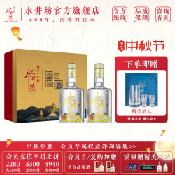swellfun 水井坊 井台 国家宝藏 52%vol 浓香型白酒 500ml*2瓶 礼盒装