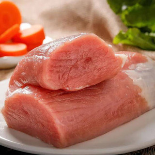 饭爷生活 味美牧场黑猪里脊肉500g 通脊外脊纯瘦肉煎炒烹炸内蒙古草原牧场猪肉生鲜