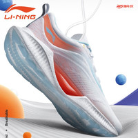 LI-NING 李宁 超轻19䨻女鞋2022夏季跑步鞋女鞋子减震跑鞋透气女士网面运动鞋 标准白/荧光脂橘 35.5