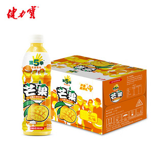 PLUS会员：JIANLIBAO 健力宝 第5季芒果汁口味水果果汁饮料450ml*15瓶装整箱