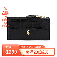 ALEXANDER MCQUEEN 亚历山大·麦昆 ALEXANDER MCQUEEN 女士牛皮革Skull拉链零钱包卡包卡夹632037 1JMFG