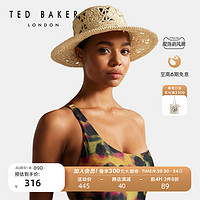 TED BAKER 早秋女士度假风编织花朵遮阳帽子 261388