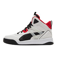 PUMA 彪马 Backcourt 复古高帮撞色运动休闲板鞋 男女同款 白黑红1PU37413901