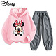 Disney 迪士尼 女童时髦套装洋气可爱2023新款运动服连帽卫衣运动裤