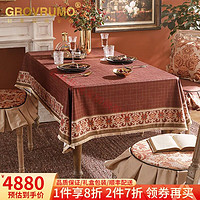 Grovrumo 森林传说 香港Grovrumo轻奢品牌桌布防水防油美式格子餐桌垫