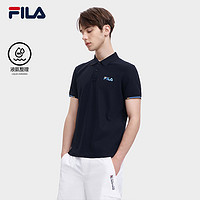 FILA 斐乐 男装商务翻领针织短袖POLO衫 F11M328117F