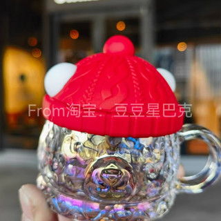 星巴克2022圣诞节庆典杯子可爱北极熊对杯陶瓷玻璃马克杯
