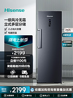 Hisense 海信 252L风冷无霜家商两用大冷冻冷柜冰柜家用饮料小型立式单门柜