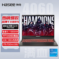 Hasee 神舟 战神TX8R5 16英寸笔记本电脑(i5-13500HX RTX4060 165Hz 2.5K电竞屏)