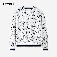 Converse匡威儿童装女童长袖上衣秋满天星卫衣CV2332057GS-001 羽白色 110/52