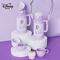 迪士尼（Disney）迪士尼儿童保温杯食品级316小上学便携男女孩吸管杯 冰雪紫/590ml