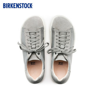 BIRKENSTOCK休闲鞋男女同款帆布软木拖鞋Bend系列 灰色窄版1022590 36