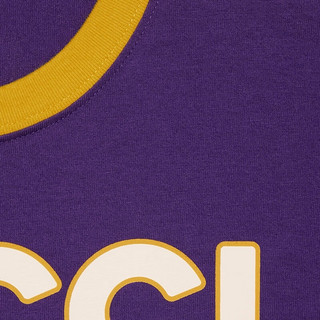 GUCCI古驰特别系列针织棉短款女士T恤 紫色 S