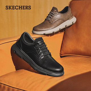 SKECHERS 斯凯奇 男士通勤柔软透气一脚蹬休闲鞋204702 沙漠色3974 39.5