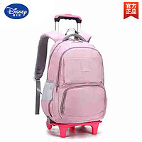 迪士尼Disney岁小孩子的拉杆书包中初中生大容量女孩可爬紫色两轮 紫色 两轮