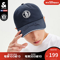 杰克·琼斯（JACK&JONES）夏季男士NBA联名篮网队时尚潮流舒适休闲棒球帽 深海蓝 均码