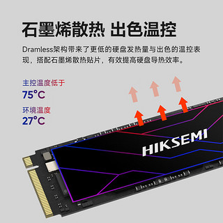 海康威视 1TB SSD固态硬盘 C4000系列 M.2接口(NVMe协议PCIe 4.0 x4) 读速7450MB/s