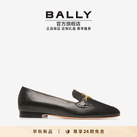 BALLY/巴利女士黑色皮革乐福鞋6304526 黑色 35