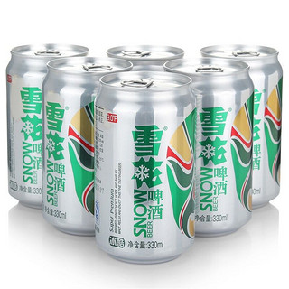 抖音超值购：SNOWBEER 雪花 啤酒冰酷啤酒9°p优级330ml*6罐装清爽顺滑麦香浓郁醇厚