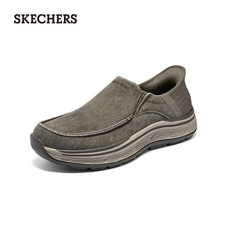 斯凯奇（Skechers）男士舒适休闲鞋204839 棕色249 41.5 