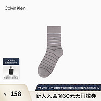 Calvin Klein Jeans23早秋男士简洁大方渐变条纹绅士休闲袜LS000334 050-星灰条纹 OS