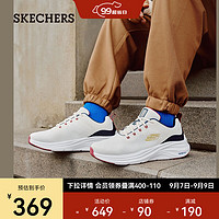 斯凯奇（Skechers）男士绑带运动休闲鞋232625 白色/海军蓝/红色/WNVR 39