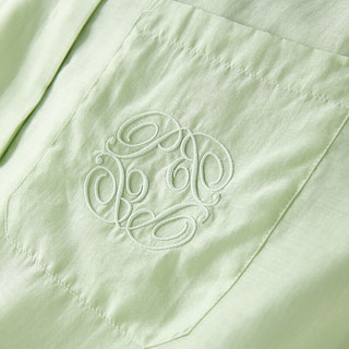 太平鸟女装 太平鸟太平鸟女装夏季品质绣花衬衫A1CAD2E02 绿色 S