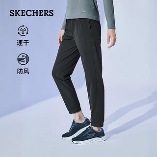 SKECHERS 斯凯奇 梭织长裤P423W058 碳黑/0018 S