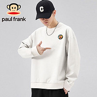 大嘴猴（paul frank）长袖卫衣男士宽松圆领小众胸标上衣男白色L