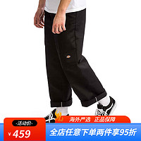 Dickies 85283美式工装双膝宽松直筒潮流嘻哈运动休闲裤滑板裤潮 BK 黑色 W30 L30