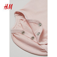 H&M HM童装幼童女宝宝哈衣2件装季棉质可爱柔软短袖0932400
