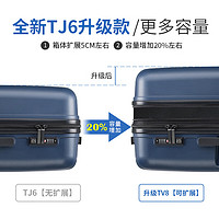 美旅箱包(AmericanTourister)八轮旋转拉杆箱登机箱可扩展大容量TJ6升级款tv8 黑色 20英寸