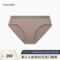 Calvin Klein内衣23早秋女士棉比基尼内裤QF7403AD PET-灰咖色 S