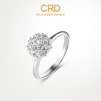 克徕帝（CRD）花嫁铂钻系列繁花钻石戒指 15分I-J色VS