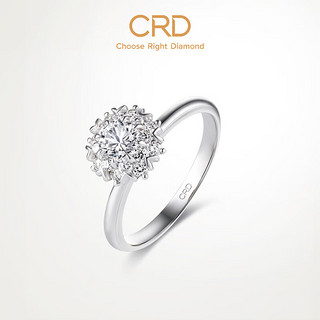 克徕帝（CRD）花嫁铂钻系列繁花钻石戒指 15分I-J色VS