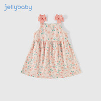 杰里贝比 季儿童女童婴幼连衣裙甜美舒适 粉色 90