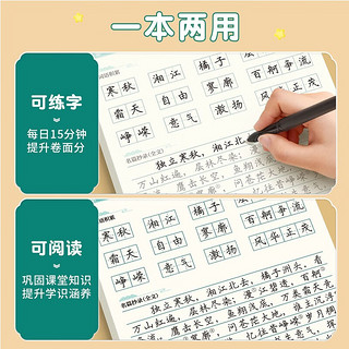 高中练字帖语文同步字帖初升高衔接每日一练2023人教版必修上册高中生描红临摹练习本