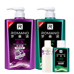 ROMANO 沐浴露组合装经典品魅1L控油清爽深层清洁男士香水
